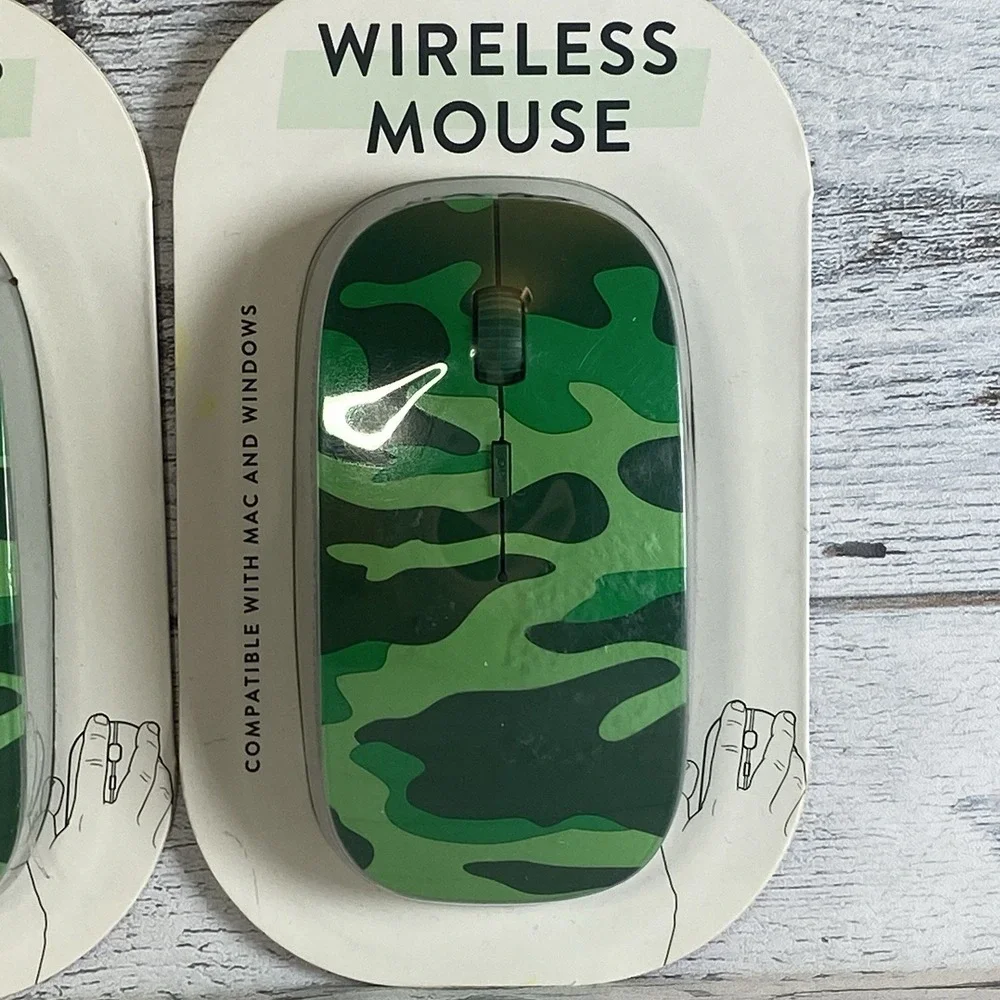 Vivitar Wireless Mouse Green Camo Compatible Mac Windows Travel Sealed Lot Of 4
